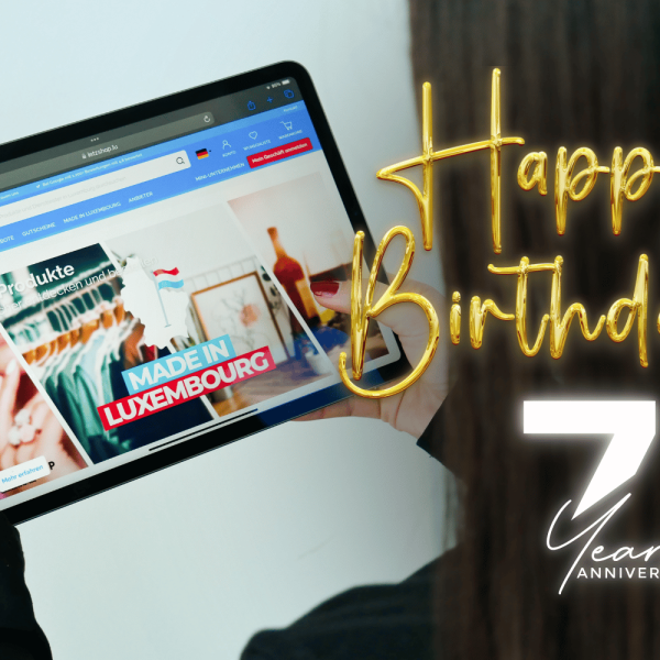 une tablette qui navigue sur letzshop.lu