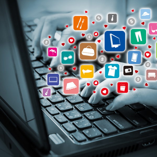 le clavier d'un ordinateur portable